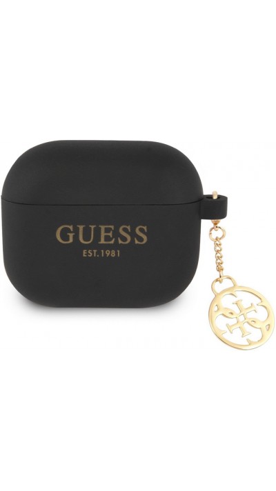AirPods 3 Case Hülle - Guess Silikon Charms - Schwarz