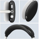 AirPods Max Case Hülle - Flexibles weiches Silikon mit Stirnband - Schwarz