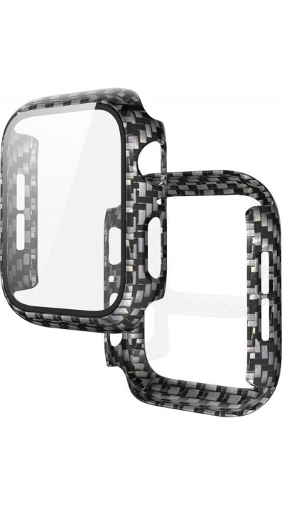 Apple Watch 45 mm Case Hülle - Full Protect mit Schutzglas - Carbon