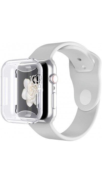 Hülle Apple Watch 44mm - Gummi volle Abdeckung - Transparent