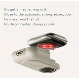 Apple Watch 44/45 mm Case Hülle - Power Bank Hülle kabelloses Laden mit Magnet (USB-C) Nutzung während des Ladevorgangs - Dunkelblau