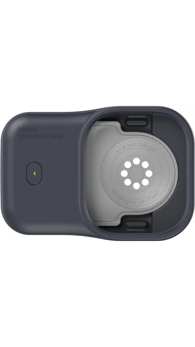 Apple Watch 49 mm Case Hülle - Power Bank Hülle kabelloses Laden mit Magnet (USB-C) Nutzung während des Ladevorgangs - Dunkelblau