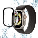 Apple Watch Ultra 49 mm Case Hülle - Hartplastikschale mit Schutzglas Tempered Glass integriertem - Transparent