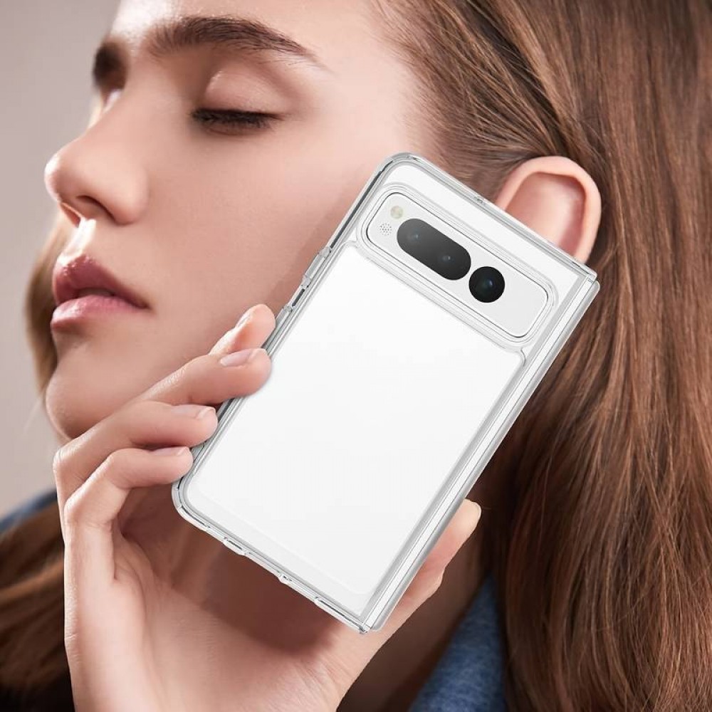 Google Pixel Fold Case Hülle - Gummi Transparent Silikon Gel Simple Super Clear flexibel
