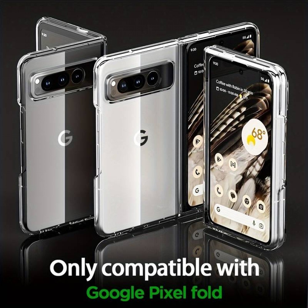 Google Pixel Fold Case Hülle - Gummi Transparent Silikon Gel Simple Super Clear flexibel
