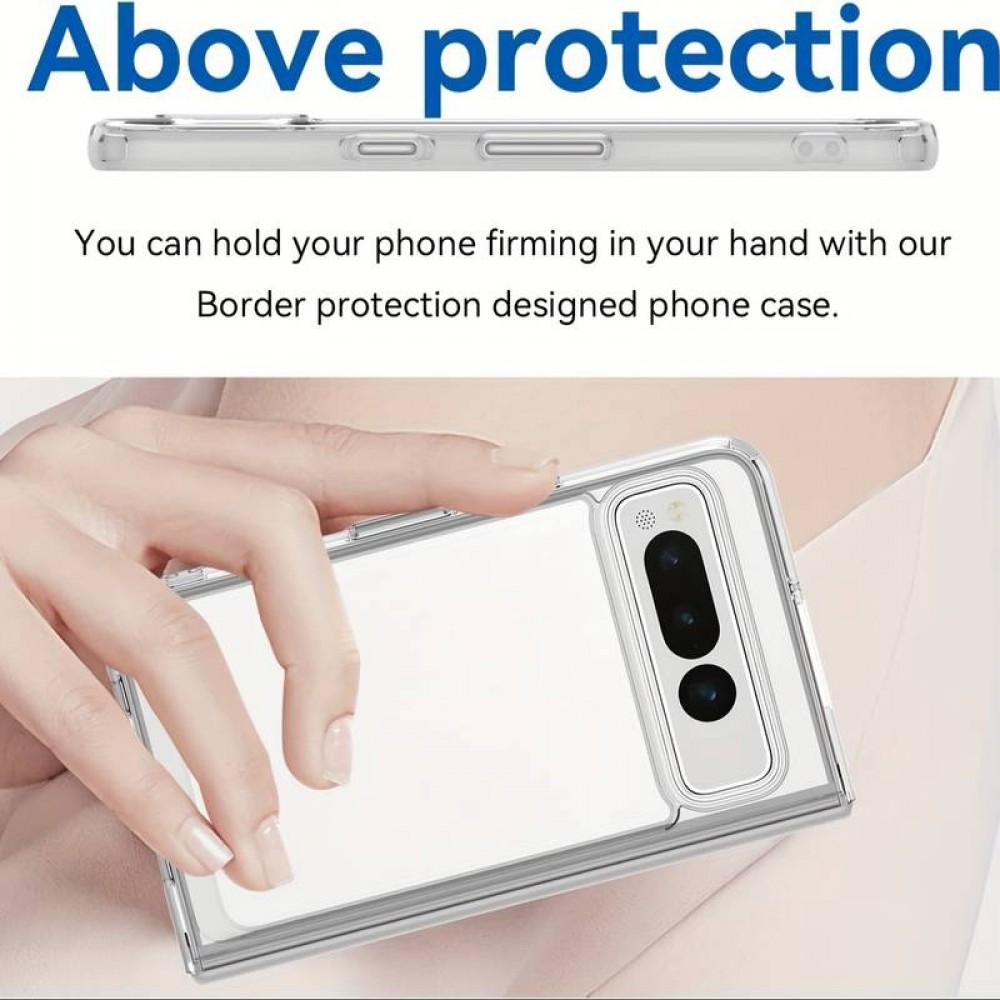 Google Pixel Fold Case Hülle - Gummi Transparent Silikon Gel Simple Super Clear flexibel