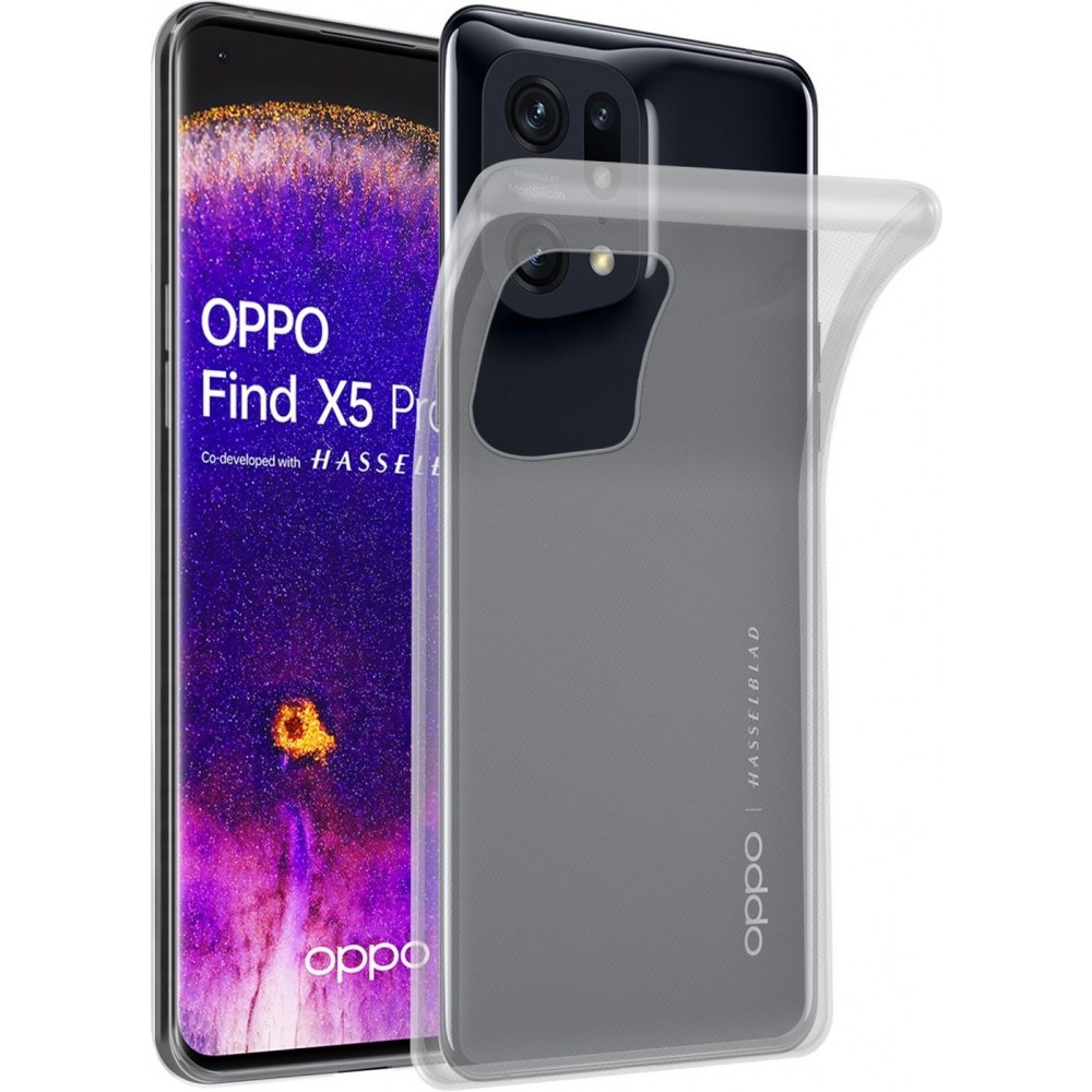 Coque OPPO Find X5 - Gel transparent Silicone Super Clear flexible