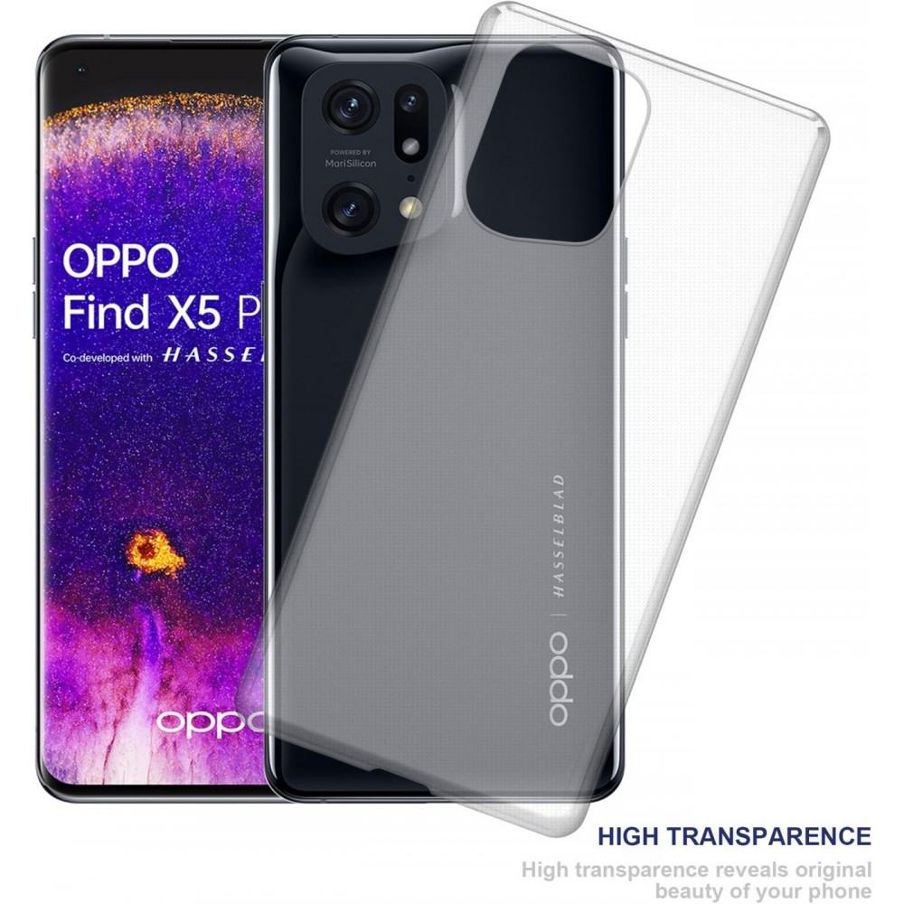 Coque OPPO Find X5 - Gel transparent Silicone Super Clear flexible