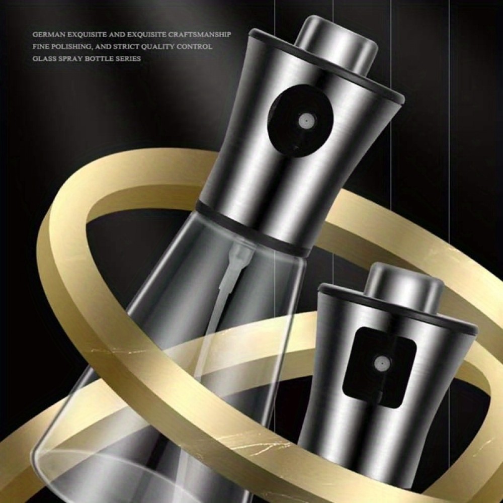 Edelstahl- und Glas-Sprühflasche für Küchenöl und Grill