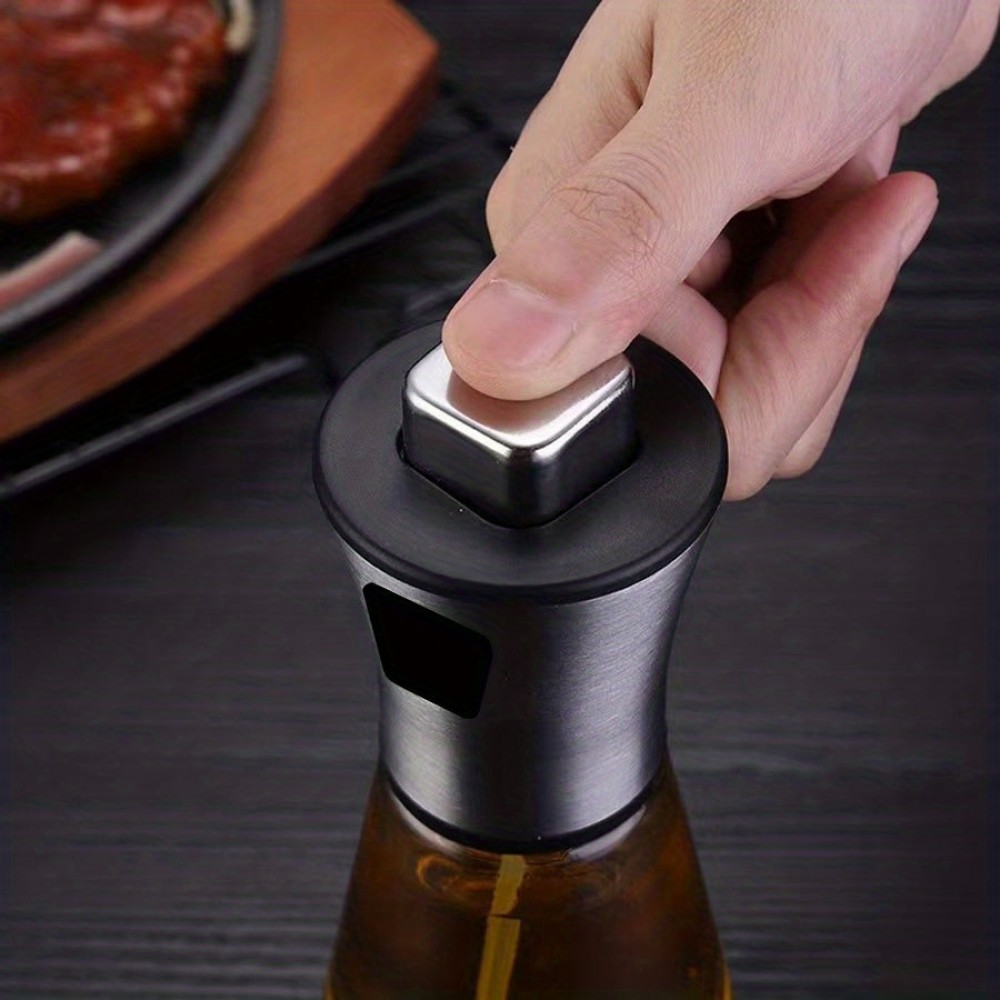 Edelstahl- und Glas-Sprühflasche für Küchenöl und Grill