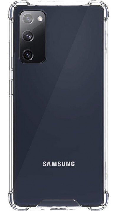 Hülle Samsung Galaxy S20 FE - Bumper Glass TPU Anti-Schock mit Acryl - Transparent