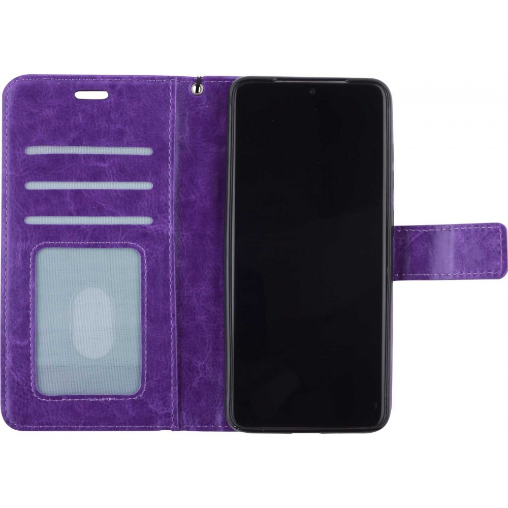 Hülle Samsung Galaxy A53 5G - Premium Flip Leder Tasche - Violett