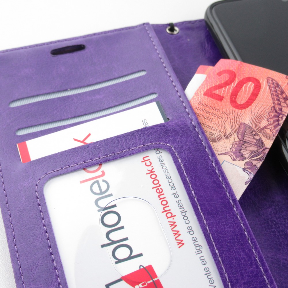 Hülle Samsung Galaxy A53 5G - Premium Flip Leder Tasche - Violett
