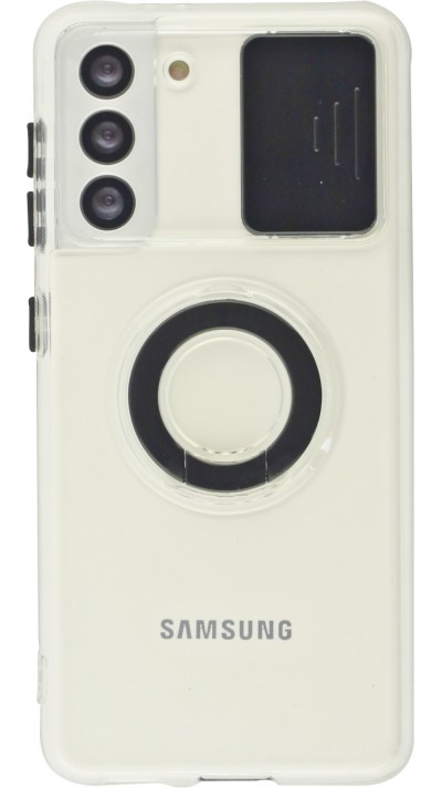Hülle Samsung Galaxy S22+ - mit Kamera-Slider und Ring - Schwarz