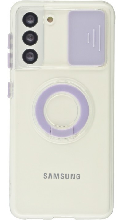 Hülle Samsung Galaxy S22 - mit Kamera-Slider und Ring - Violett