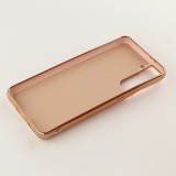 Hülle Samsung Galaxy S25+ - Gummi Bronze mit Ring - Rosa