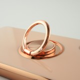 Hülle Samsung Galaxy S25+ - Gummi Bronze mit Ring - Rosa