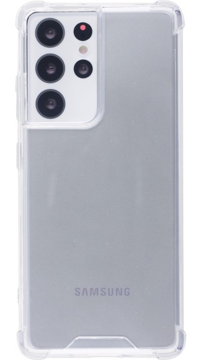 Hülle Samsung Galaxy S23 Ultra - Bumper Glass TPU Anti-Schock mit Acryl - Transparent