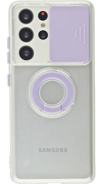 Hülle Samsung Galaxy S21 Ultra 5G - mit Kamera-Slider und Ring - Violett