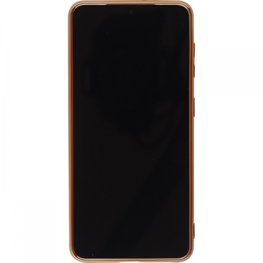 Coque Samsung Galaxy S21 Ultra 5G - Gel Bronze avec anneau - Rose