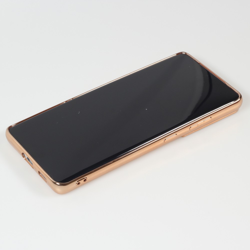 Coque Samsung Galaxy S21 Ultra 5G - Gel Bronze avec anneau - Rose