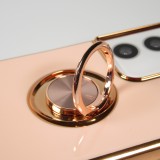 Coque Samsung Galaxy S21 Ultra 5G - Gel Bronze avec anneau - Rose