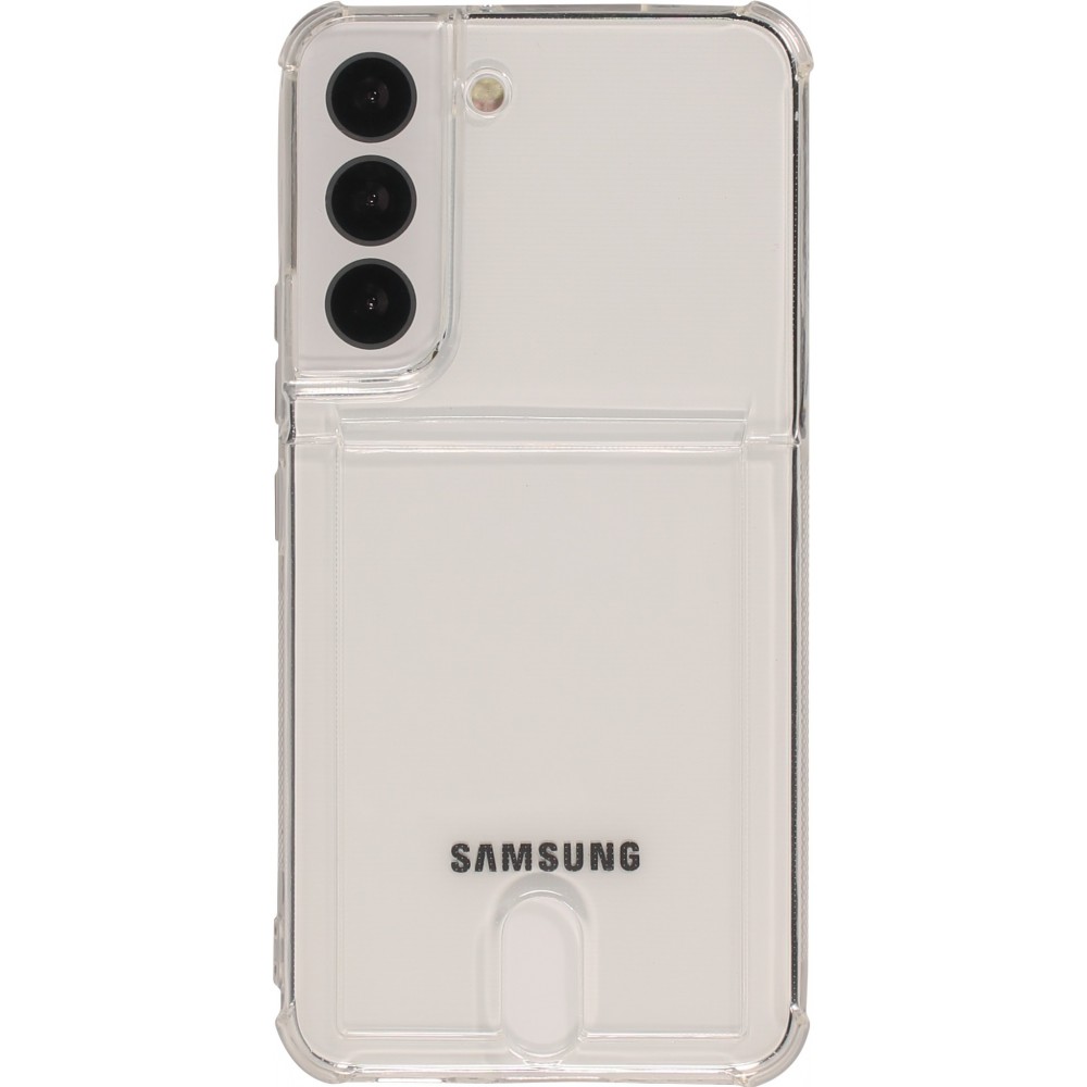 Samsung Galaxy S24+ Case Hülle - Gummi Bumper Kartenhalter - Transparent