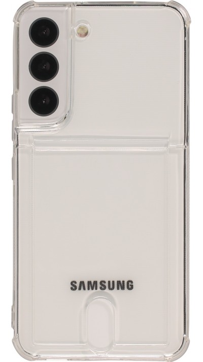 Samsung Galaxy S23+ Case Hülle - Gummi Bumper Kartenhalter - Transparent