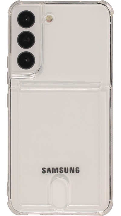 Galaxy S22 Case Hülle - Gummi Bumper Kartenhalter - Transparent