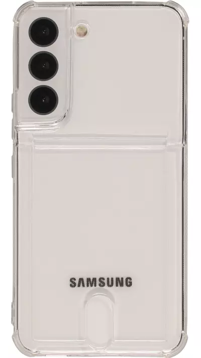 Samsung Galaxy S25 Case Hülle - Gummi Bumper Kartenhalter - Transparent