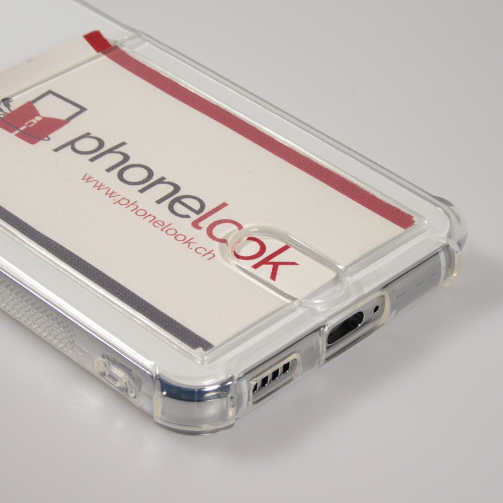 Samsung Galaxy S24+ Case Hülle - Gummi Bumper Kartenhalter - Transparent