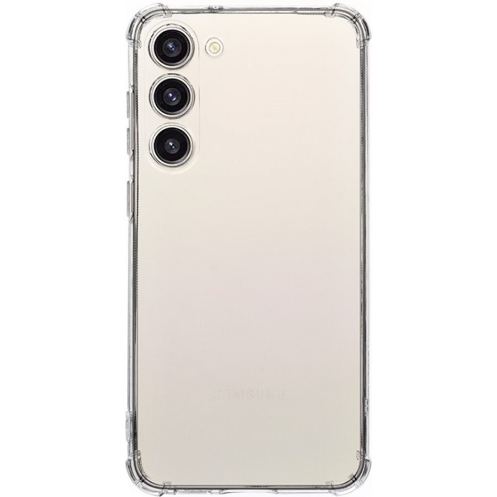 Samsung Galaxy S24 FE Case Hülle - Gummi Transparent Gel Bumper mit extra Schutz für Ecken Antischock
