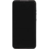 Galaxy S24+ Case H&uuml;lle - Silikon case mit Kunstleder Oberfl&auml;che und aufklappbarem Portemonnaie - Braun