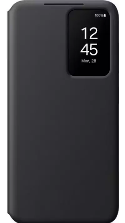 Galaxy S24+ Case H&uuml;lle - Smart View Wallet Case - Schwarz
