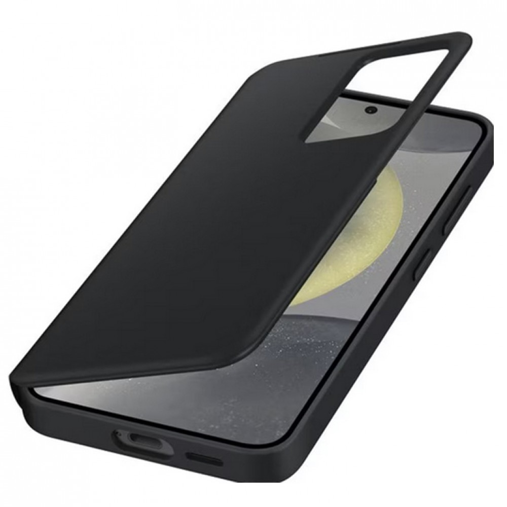Galaxy S24+ Case H&uuml;lle - Smart View Wallet Case - Schwarz