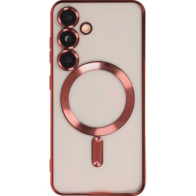 Samsung Galaxy S24 Case Hülle - Electroplate mit Magsafe - Rot