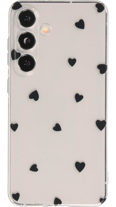 Samsung Galaxy S24 Case Hülle - Gummi kleines Herz - Schwarz