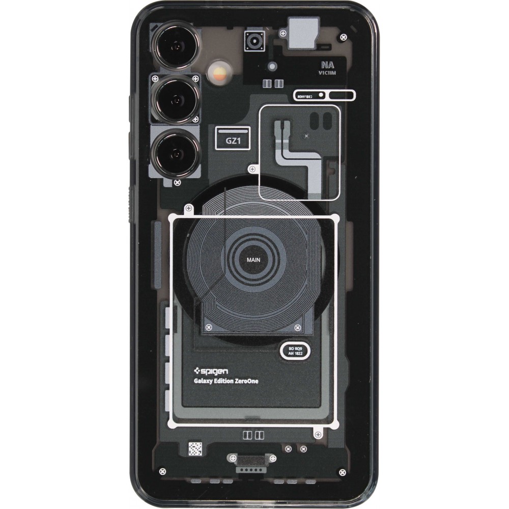 Galaxy S24 Case H&uuml;lle - Gummi Silikon Machine Armor Galaxy Edition ZeroOne - Schwarz