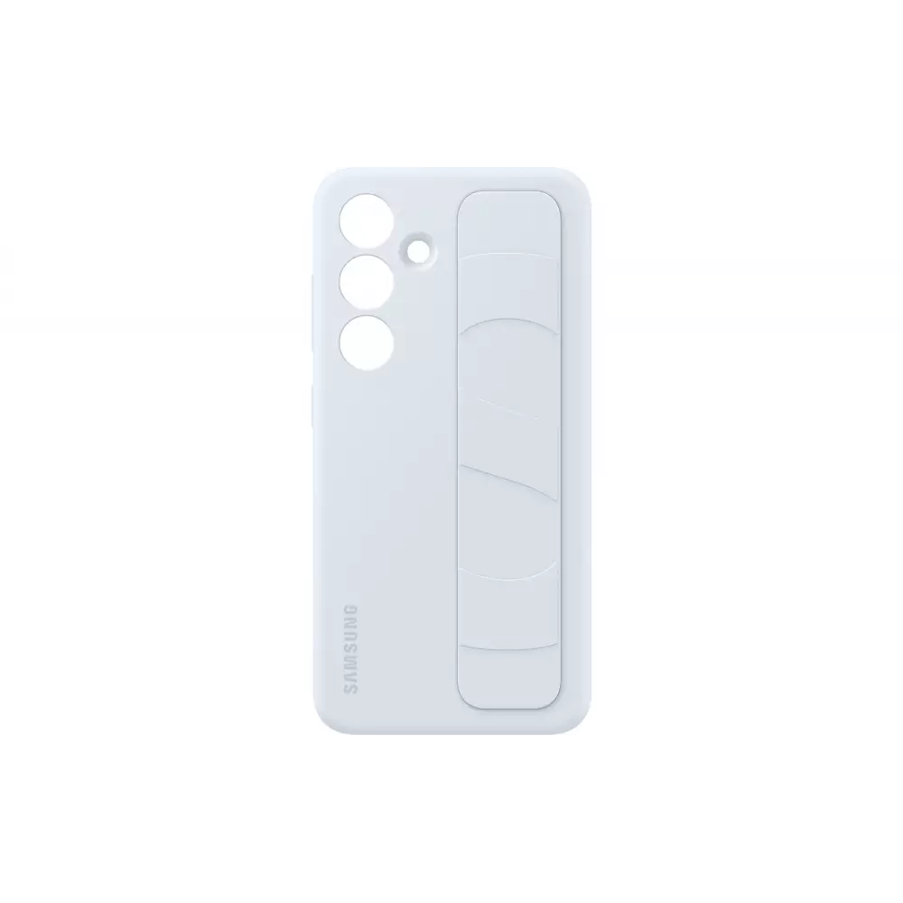 Samsung Galaxy S24+ Case Hülle - Samsung offizielle Soft-Touch-Silikon mit integriertem abnehmbarem Ständer - Hellblau