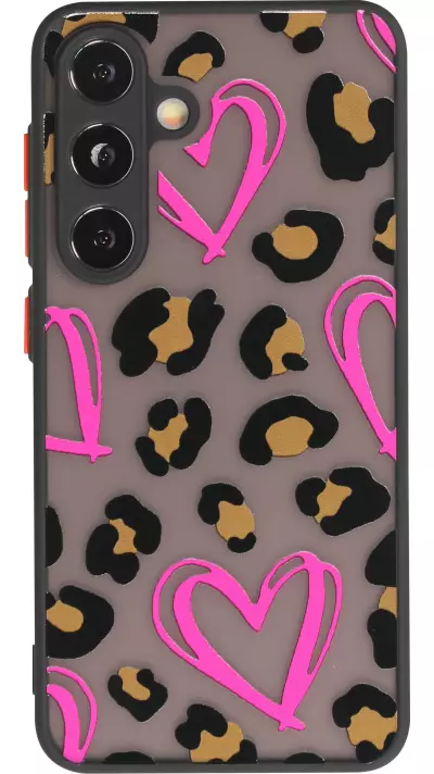 Samsung Galaxy S24+ Case H&uuml;lle - Semi Transparent blurry Design Rosa Herz