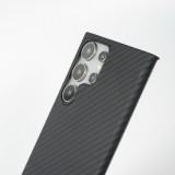 Samsung Galaxy S24 Ultra Case Hülle - Carbomile Schutzcase aus echtem Aramid Carbonfaser - Schwarz