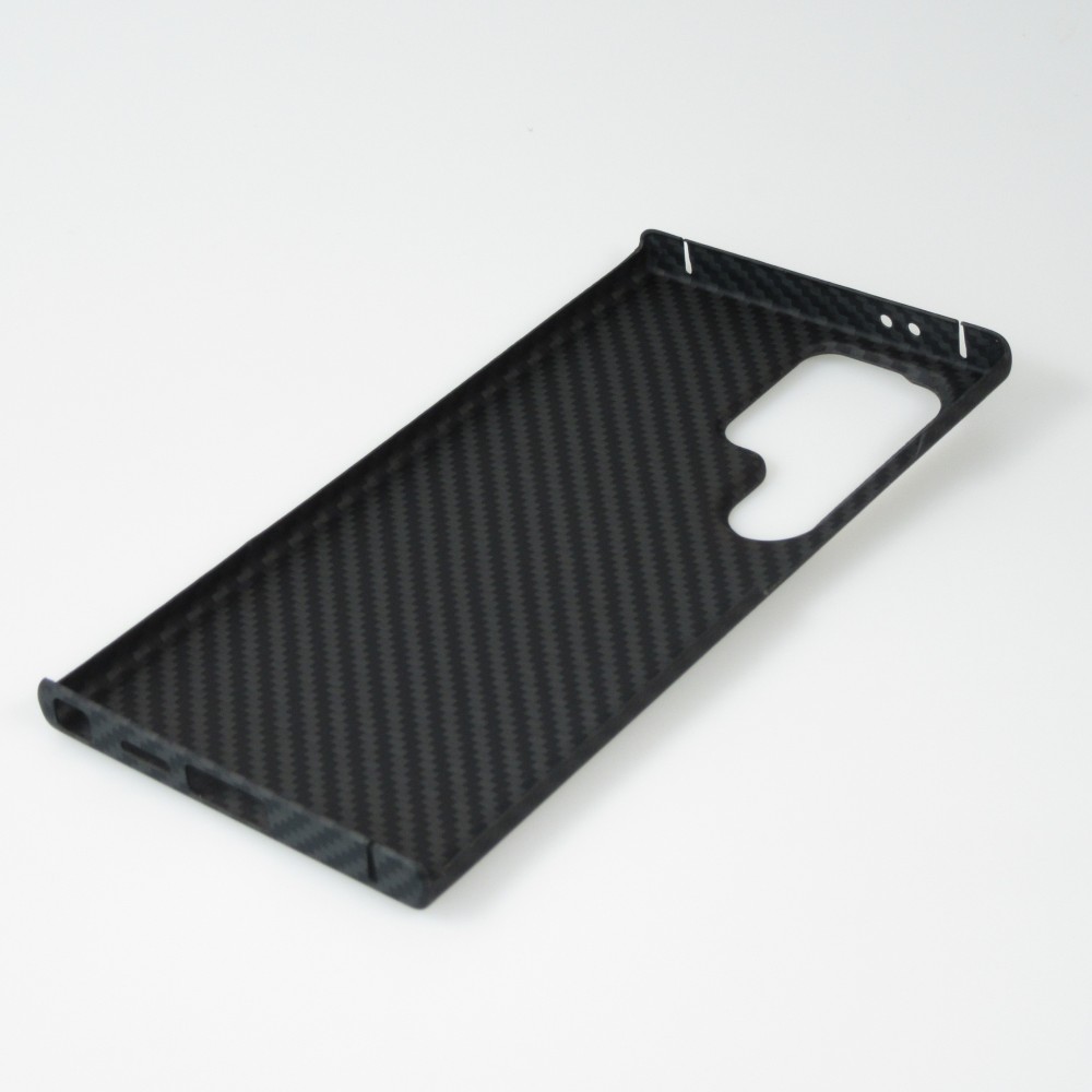 Samsung Galaxy S24 Ultra Case Hülle - Carbomile Schutzcase aus echtem Aramid Carbonfaser - Schwarz
