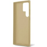 Galaxy S24 Ultra Case H&uuml;lle - Guess Gold Paillettes mit goldenem Metall-Logo - Gold