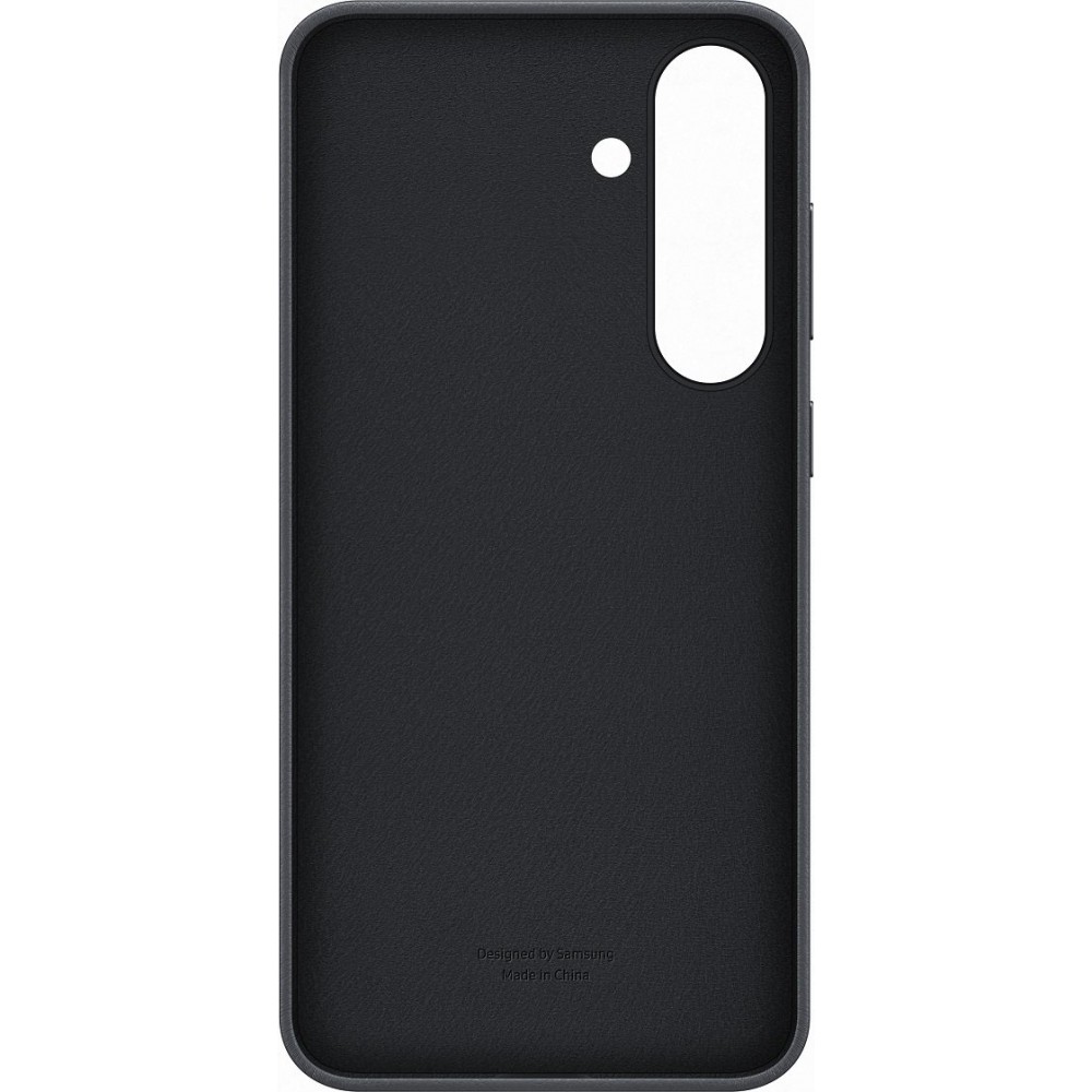 Galaxy S25+ Case Hülle - Premium Vegan Leder Backcover Kindsuit - Schwarz