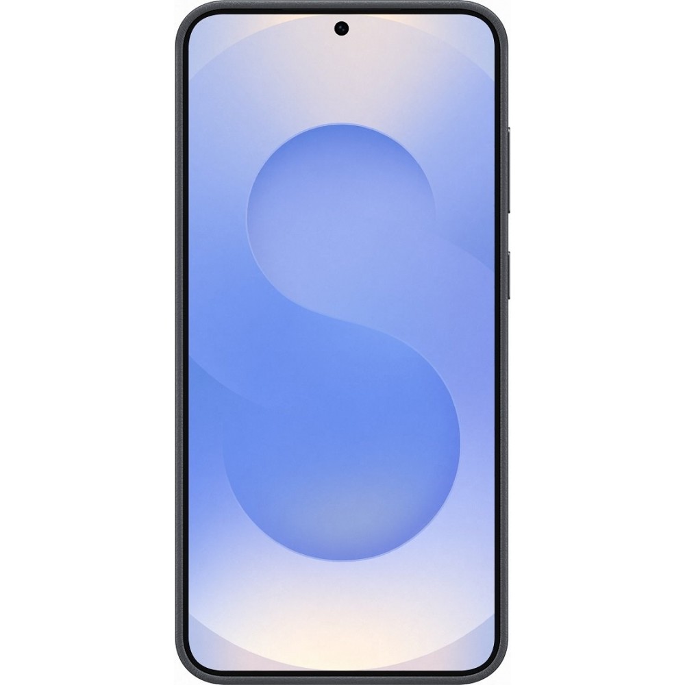 Galaxy S25+ Case Hülle - Premium Vegan Leder Backcover Kindsuit - Schwarz