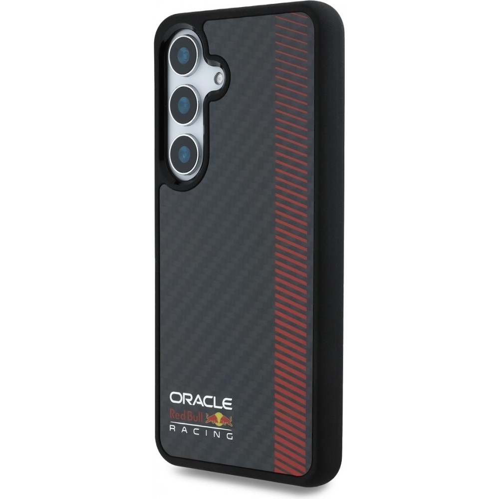 Galaxy S25+ Case Hülle - Red Bull Racing Carbon Powerbar MagSafe - Schwarz