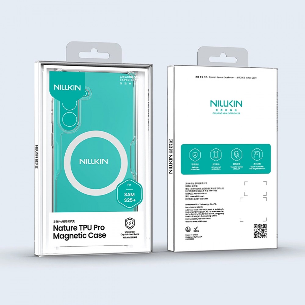 Galaxy S25 Case H&uuml;lle - Nillkin Nature TPU Pro mit MagSafe - Transparent