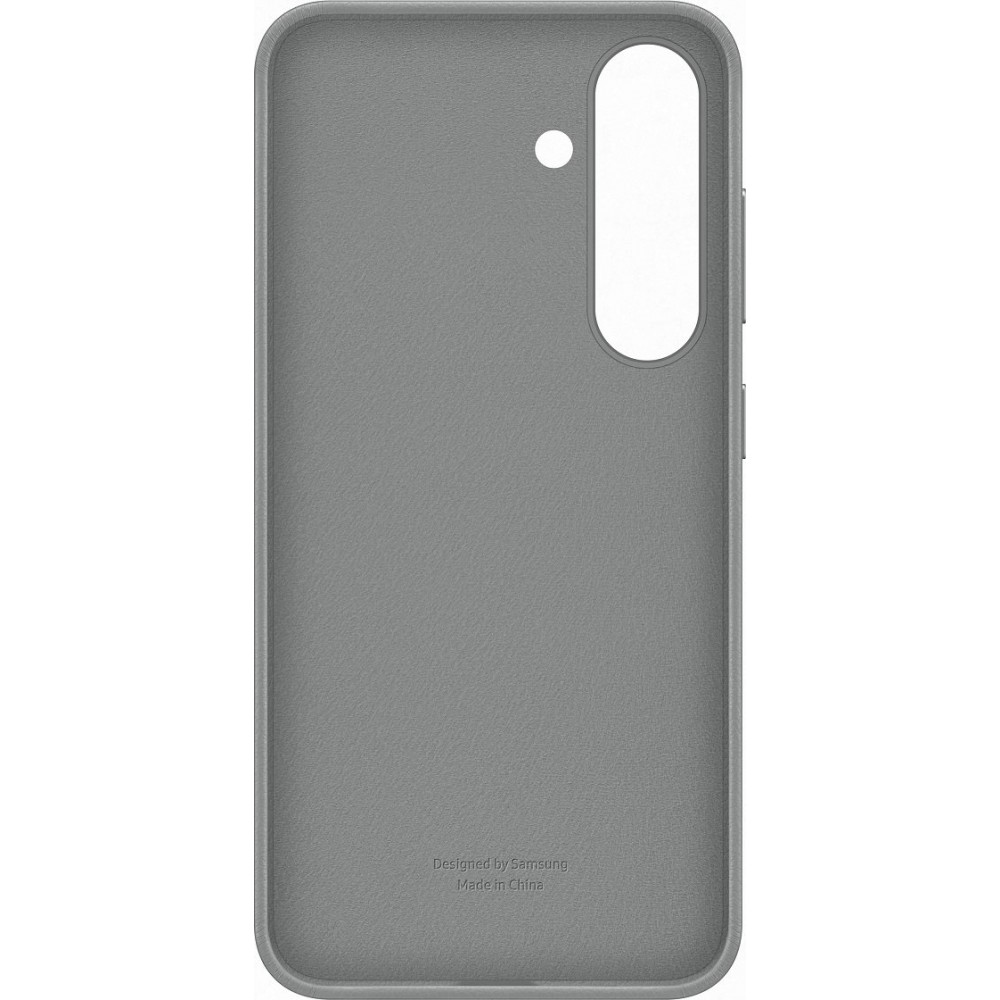 Galaxy S25 Case H&uuml;lle - Premium Vegan-Leder Backcover KindSuit - Grau