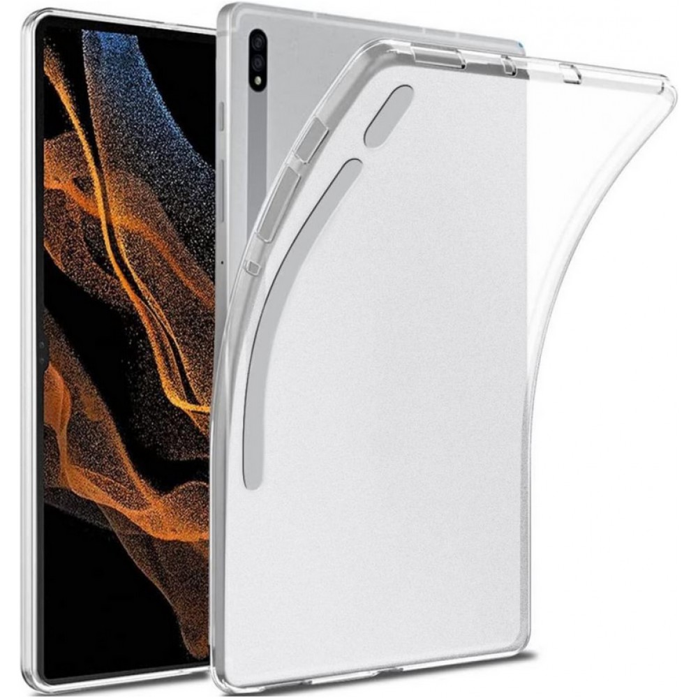 Galaxy Tab S9 / Tab S8 / Tab S7 Case Hülle - Gummi Transparent Silikon Gel Bumper Super Clear flexibel - Transparent