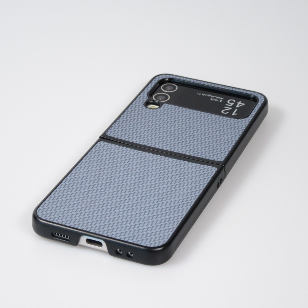 Galaxy Z Flip3 5G Case Hülle - Plastik 3D Texturen - Blau